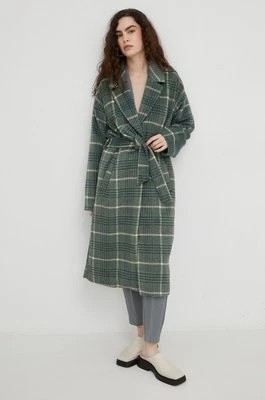 Zdjęcie produktu Bruuns Bazaar płaszcz damski kolor zielony przejściowy oversize