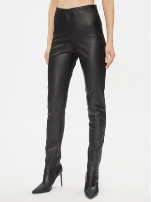 Zdjęcie produktu Bruuns Bazaar Spodnie z imitacji skóry Christa BBW3601 Czarny Slim Fit