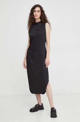 Zdjęcie produktu Bruuns Bazaar sukienka kolor czarny midi prosta