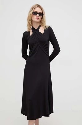 Zdjęcie produktu Bruuns Bazaar sukienka kolor czarny midi prosta