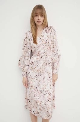 Zdjęcie produktu Bruuns Bazaar sukienka PellitoryBBLenea dress kolor różowy midi rozkloszowana BBW3984