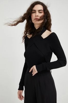 Zdjęcie produktu Bruuns Bazaar sweter damski kolor czarny z półgolfem