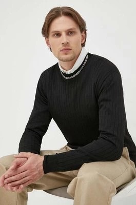 Zdjęcie produktu Bruuns Bazaar sweter Leo Rivee męski kolor czarny lekki