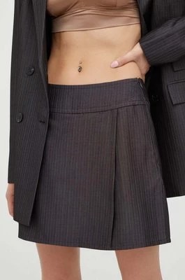 Zdjęcie produktu Bruuns Bazaar szorty damskie kolor czarny wzorzyste high waist