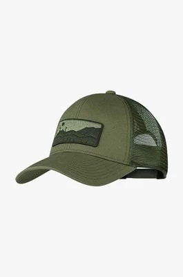 Zdjęcie produktu Buff czapka z daszkiem Explore kolor zielony z aplikacją 133561