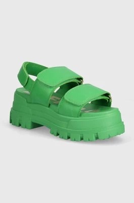 Zdjęcie produktu Buffalo sandały Aspha Snd damskie kolor zielony na platformie 1601260.GRN
