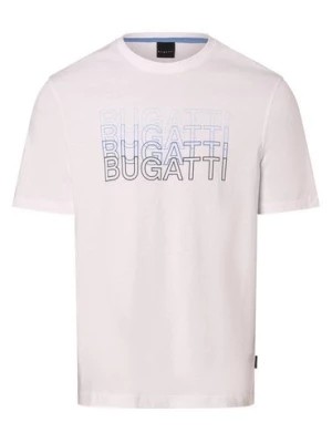 Zdjęcie produktu Bugatti Koszulka męska Mężczyźni Bawełna biały nadruk,