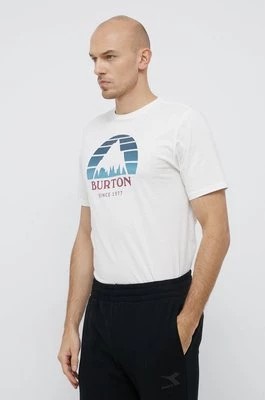 Zdjęcie produktu Burton T-shirt bawełniany kolor biały z nadrukiem