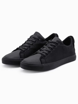 Zdjęcie produktu Buty męskie sneakersy BASIC z łączonych materiałów - czarne V1 OM-FOCS-0105
 -                                    46