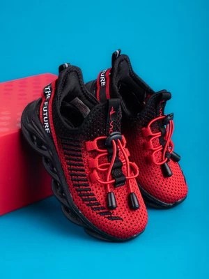 Zdjęcie produktu Buty sportowe dziecięce Vico materiałowe czarno-czerwone
