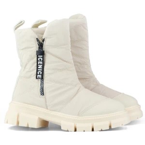 Zdjęcie produktu Buty zimowe beżowe śniegowce damskie wysokie beżowy Inna marka