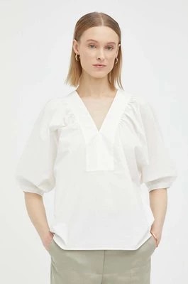 Zdjęcie produktu By Malene Birger bluzka bawełniana damska kolor biały gładka
