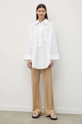 Zdjęcie produktu By Malene Birger bluzka bawełniana damska kolor biały gładka