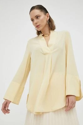 Zdjęcie produktu By Malene Birger bluzka jedwabna kolor żółty gładka