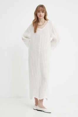 Zdjęcie produktu By Malene Birger sukienka lniana kolor beżowy maxi oversize