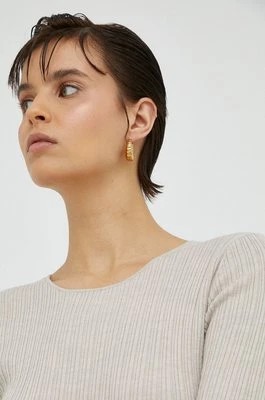 Zdjęcie produktu By Malene Birger sweter wełniany damski kolor beżowy lekki