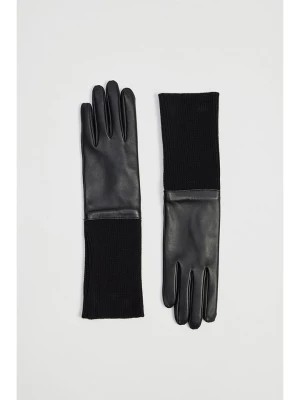 Zdjęcie produktu By Malina Skórzane rękawiczki "Kara" w kolorze czarnym rozmiar: S/M