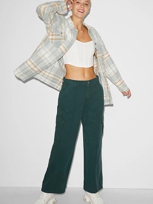 Zdjęcie produktu C&A CLOCKHOUSE-spodnie bojówki-niski stan-loose fit, Zielony, Rozmiar: 38