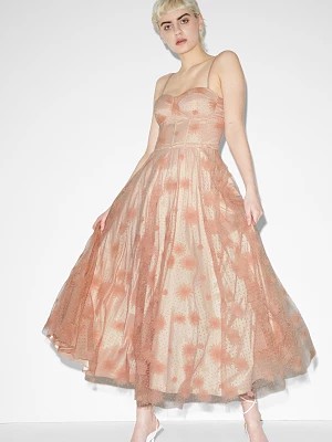 Zdjęcie produktu C&A CLOCKHOUSE-sukienka fit & flare-w uroczystym stylu-kwiatki, Jasnoróżowy, Rozmiar: 44