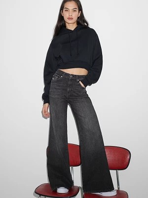 Zdjęcie produktu C&A CLOCKHOUSE-wide leg jeans-wysoki stan, Szary, Rozmiar: 38