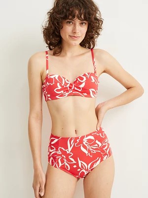 Zdjęcie produktu C&A Dół od bikini-wysoki stan-LYCRA® XTRA LIFE™-w kwiaty, Czerwony, Rozmiar: 36