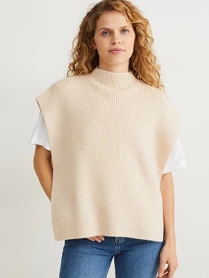 Zdjęcie produktu C&A Dzianinowy sweter bez rękawów, Beżowy, Rozmiar: 1 rozmiar