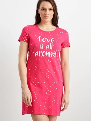 Zdjęcie produktu C&A Koszula nocna-ze wzorem, Różowy, Rozmiar: S
