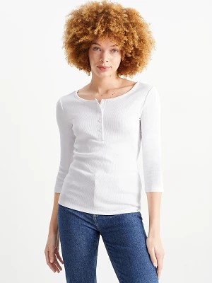 Zdjęcie produktu C&A Koszulka z długim rękawem z linii basic, Biały, Rozmiar: XS