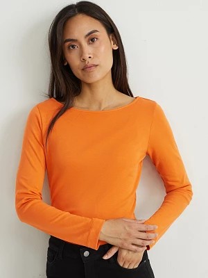 Zdjęcie produktu C&A Koszulka z długim rękawem z linii basic, Pomarańczowy, Rozmiar: L