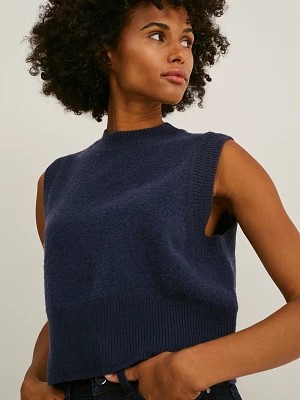 Zdjęcie produktu C&A Krótki sweter bez rękawów, Niebieski, Rozmiar: XL