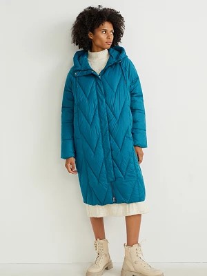Zdjęcie produktu C&A Płaszcz pikowany z kapturem, Niebieski, Rozmiar: 42