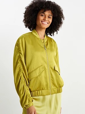 Zdjęcie produktu C&A Satynowa krótka kurtka, żółty, Rozmiar: L-XL