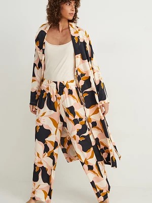 Zdjęcie produktu C&A Satynowe spodnie od piżamy-w kwiatki, Jasnoróżowy, Rozmiar: 34