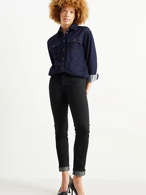 Zdjęcie produktu C&A Slim jeans-dżinsy ocieplane-średni stan, Czarny, Rozmiar: 36