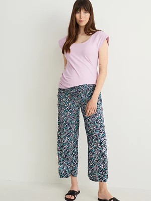 Zdjęcie produktu C&A Spodnie ciążowe-palazzo-w kwiatki, Niebieski, Rozmiar: 34