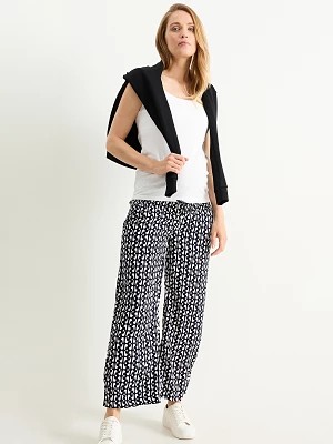 Zdjęcie produktu C&A Spodnie ciążowe-palazzo-ze wzorem, Czarny, Rozmiar: 34