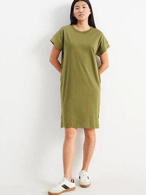 Zdjęcie produktu C&A Sukienka T-shirtowa basic, Zielony, Rozmiar: XS