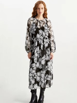 Zdjęcie produktu C&A Sukienka z szyfonu-w kwiatki, Czarny, Rozmiar: 34