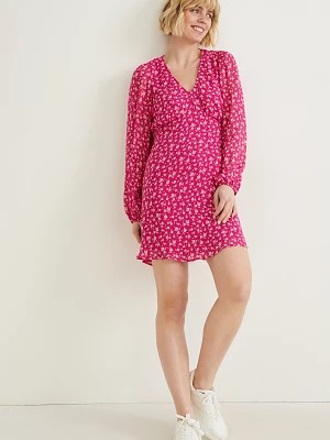Zdjęcie produktu C&A Sukienka z szyfonu-w kwiatki, Różowy, Rozmiar: 34