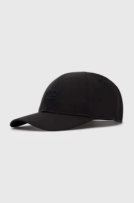 Zdjęcie produktu C.P. Company czapka z daszkiem Chrome-R Logo Cap kolor czarny z aplikacją 16CMAC147A005904A