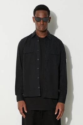 Zdjęcie produktu C.P. Company koszula GABARDINE BUTTONED SHIRT męska kolor czarny 15CMSH157A002824G