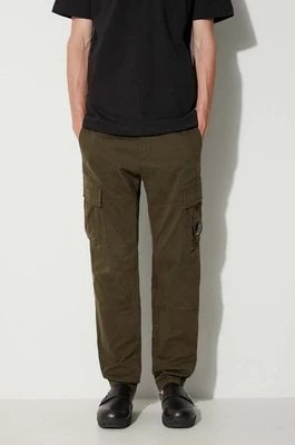 Zdjęcie produktu C.P. Company spodnie STRETCH SATEEN CARGO PANTS męskie kolor zielony w fasonie cargo 15CMPA186A005529G