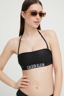 Zdjęcie produktu Calvin Klein biustonosz kąpielowy kolor czarny lekko usztywniona miseczka