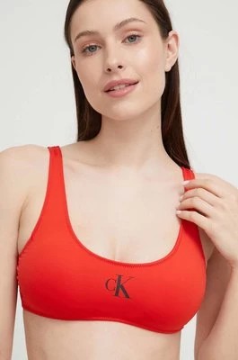 Zdjęcie produktu Calvin Klein biustonosz kąpielowy kolor czerwony lekko usztywniona miseczka