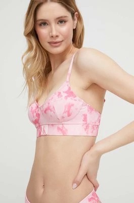 Zdjęcie produktu Calvin Klein biustonosz kąpielowy kolor różowy lekko usztywniona miseczka