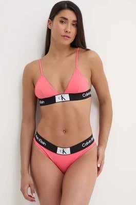 Zdjęcie produktu Calvin Klein biustonosz kąpielowy kolor różowy lekko usztywniona miseczka KW0KW02451