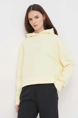 Zdjęcie produktu Calvin Klein bluza bawełniana damska kolor żółty z kapturem K20K205449