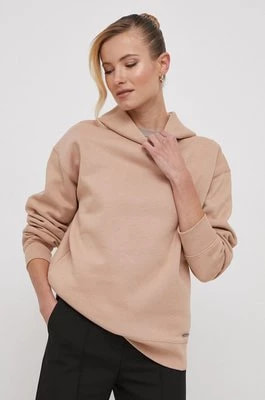 Zdjęcie produktu Calvin Klein bluza damska kolor beżowy z kapturem gładka