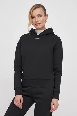 Zdjęcie produktu Calvin Klein bluza damska kolor czarny z kapturem gładka