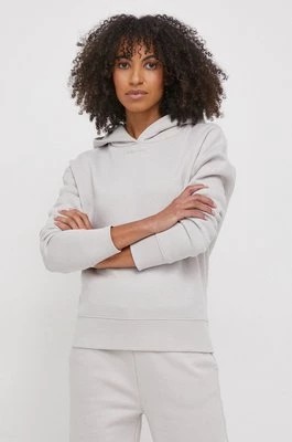 Zdjęcie produktu Calvin Klein bluza damska kolor szary z kapturem gładka